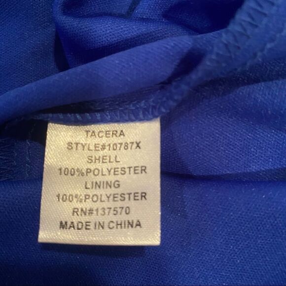 Tacera Blue Sleeveless Dress Plus Size 1X - Picture 8 of 9